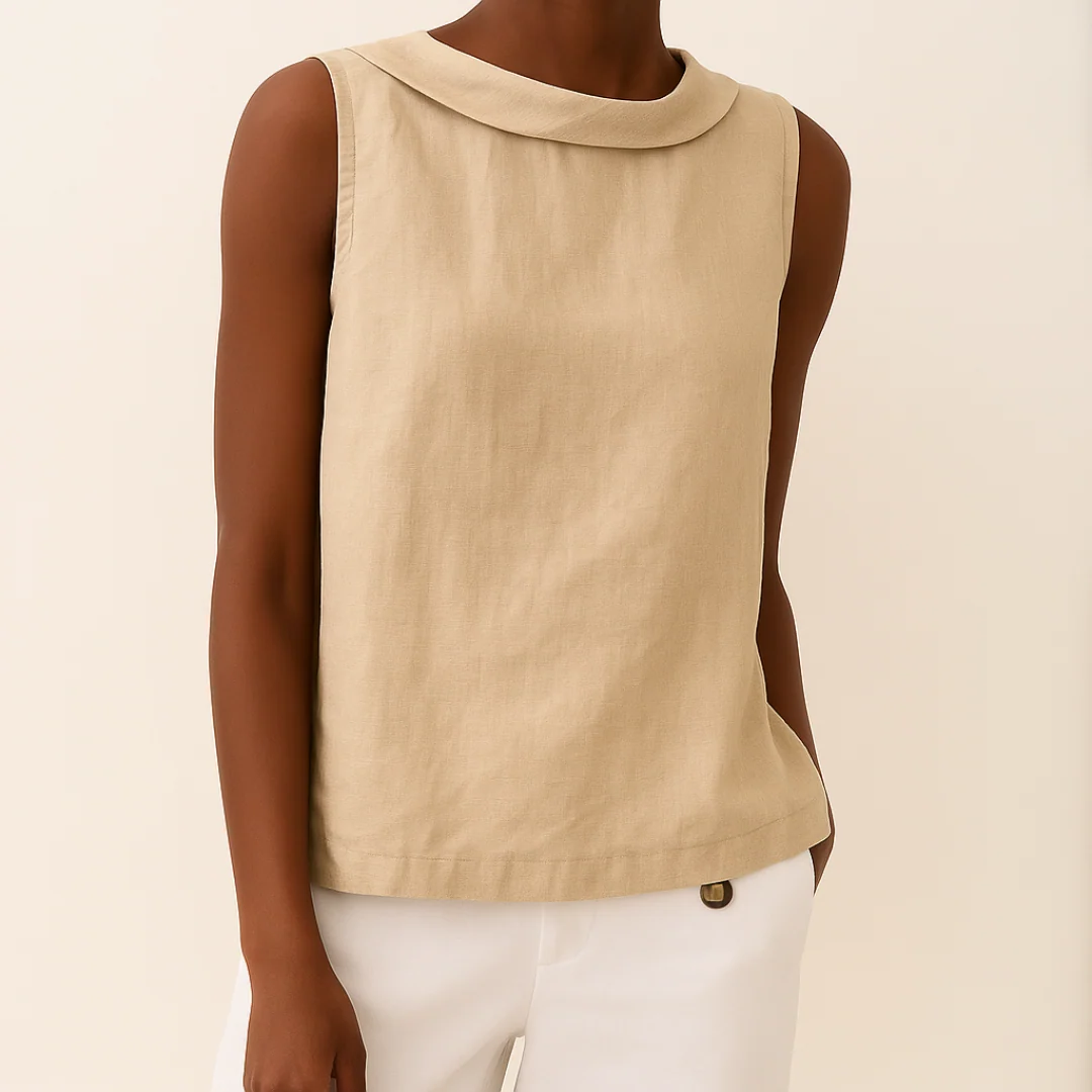 Women��s Sleeveless Tank Top Soft Roll Collar Summer Style