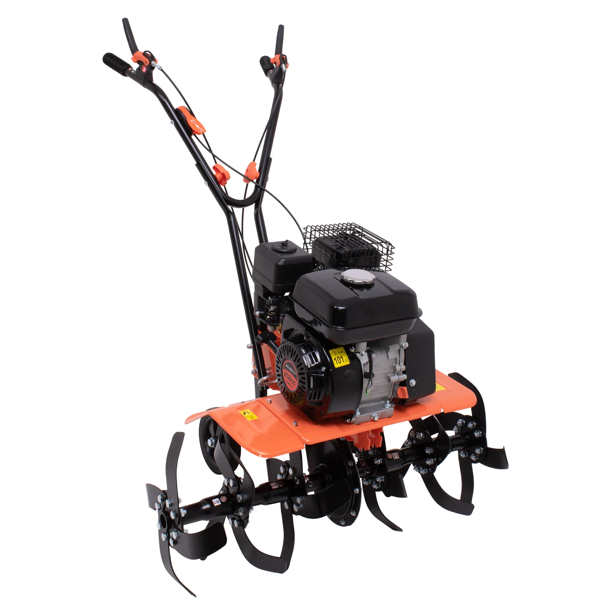 Tukang 212 - Motocoltivatore per Orto a Scoppio a Benzina 4 tempi 6.1HP Motore 212cc con 6 Frese Ø40 cm