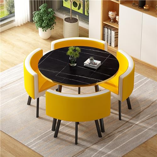 YHKJLYH Set Tavolo da Pranzo Rotondo   Set Tavolo Rotondo e Sedia per conferenza per Ufficio Reception 80 cm, tavolini per Sala conferenze, mobili per Ufficio semplici : Casa e cucina