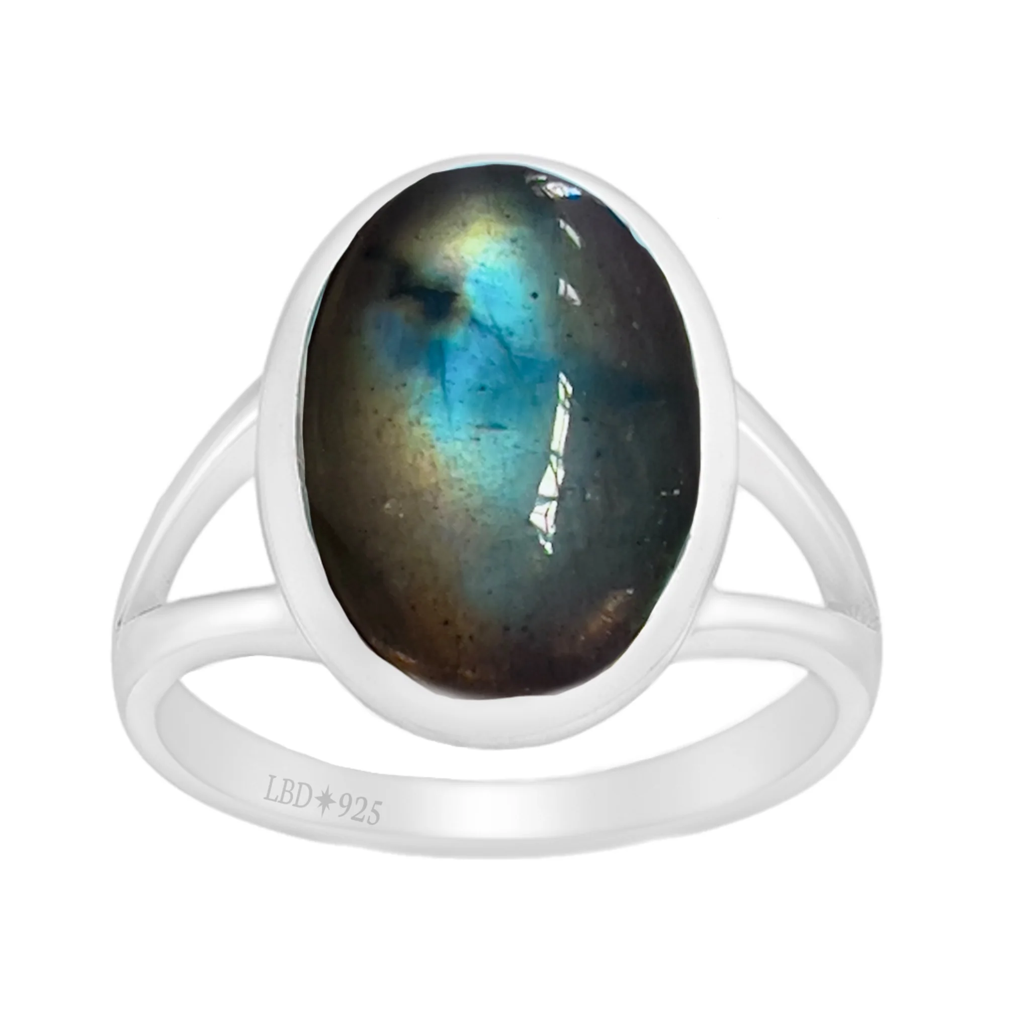 Laihas Handmade Magestic Oval Labradorite Ring