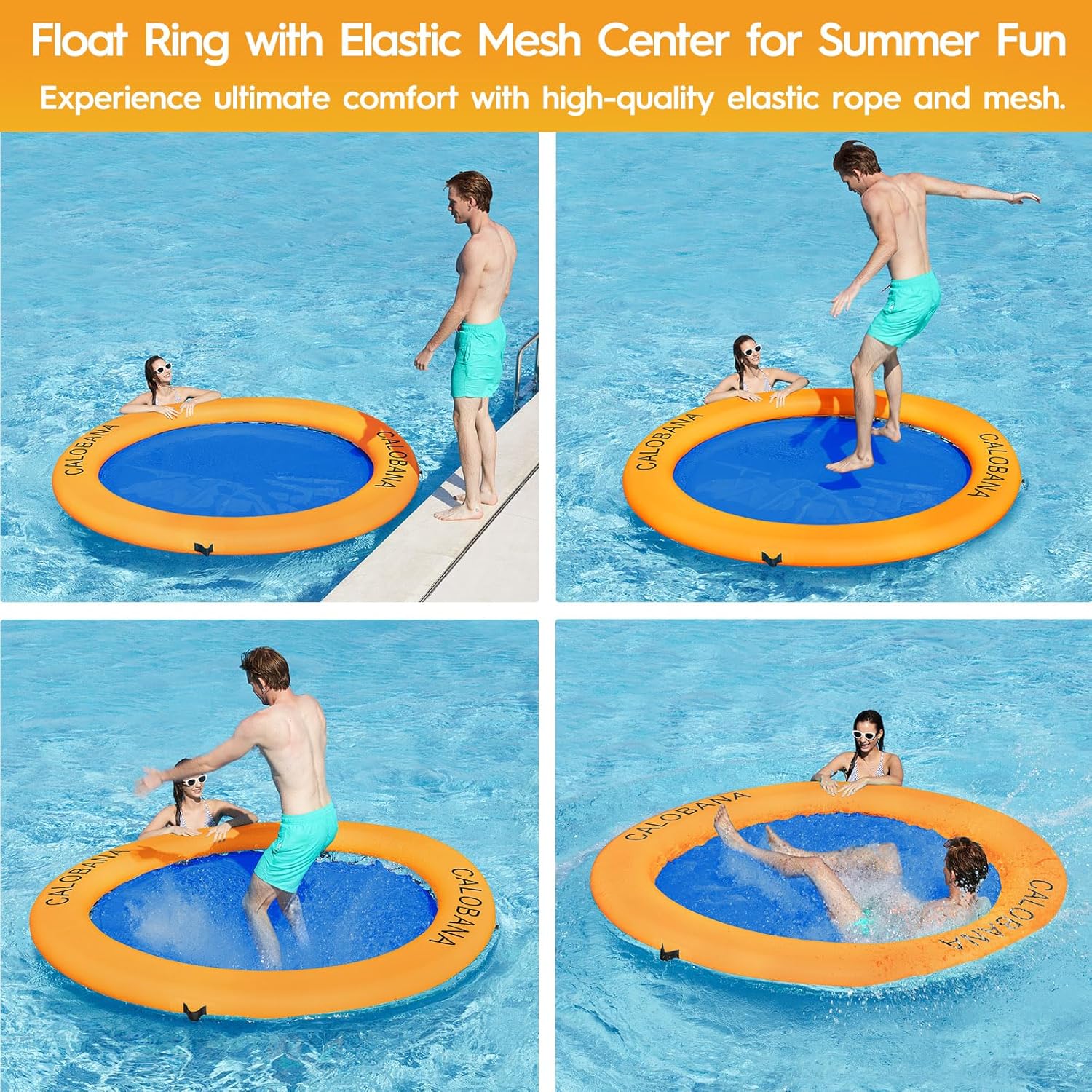 Round Floating Ring Hammock - Heavy Duty Inflatable Raft