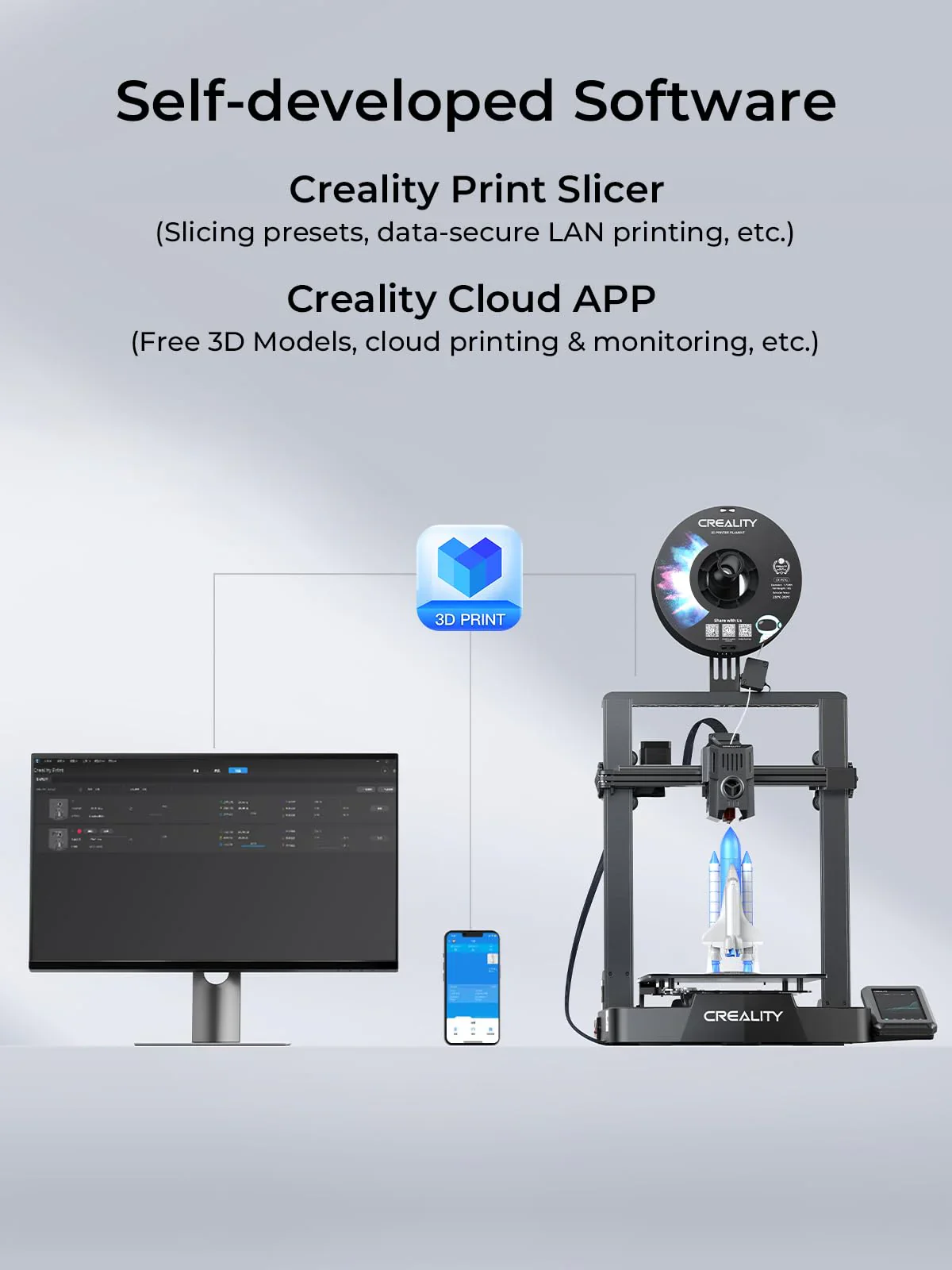 Creality Ender-3 V3 KE 3D nyomtató, 500 mm/s-os nagy sebességű