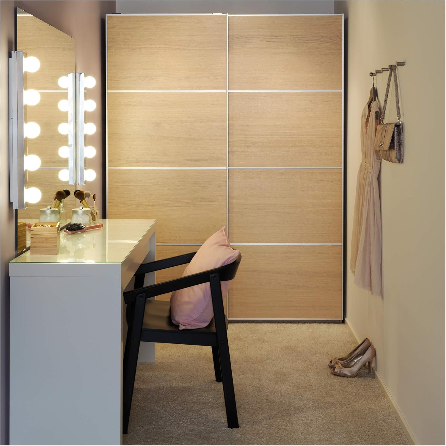 IKEA-Malm-Schminktisch weiß weiß mit Glasplatte 120 x 41 x 78 cm