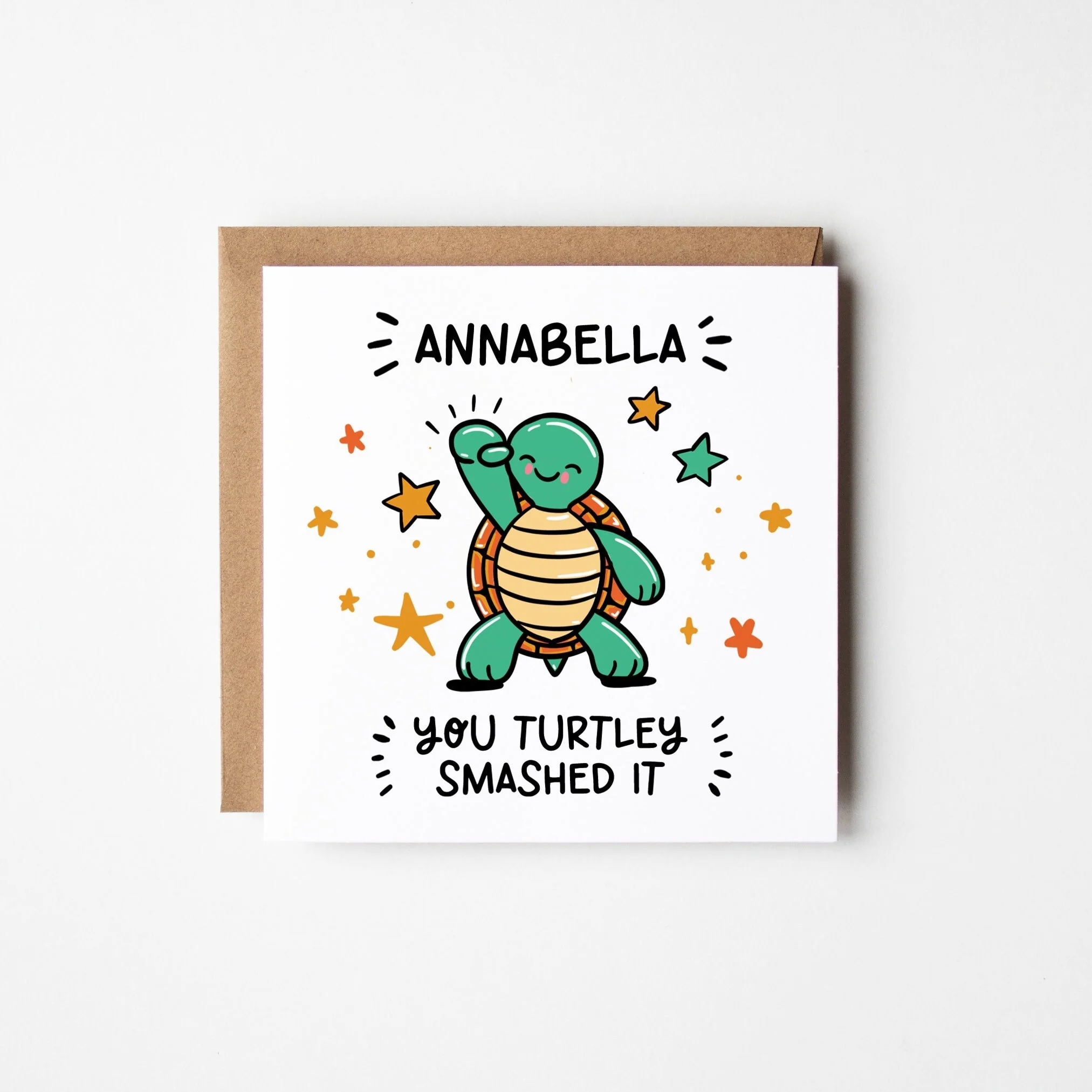 Personalised Congratulations Card, You Turtley Smashed It!