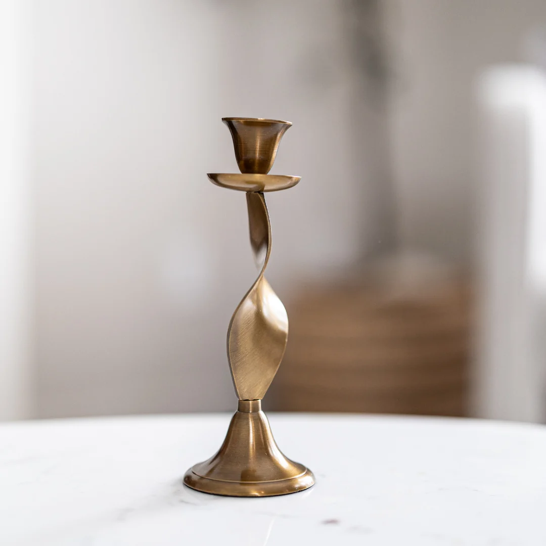 Twisted Brass Inspired Candlestick