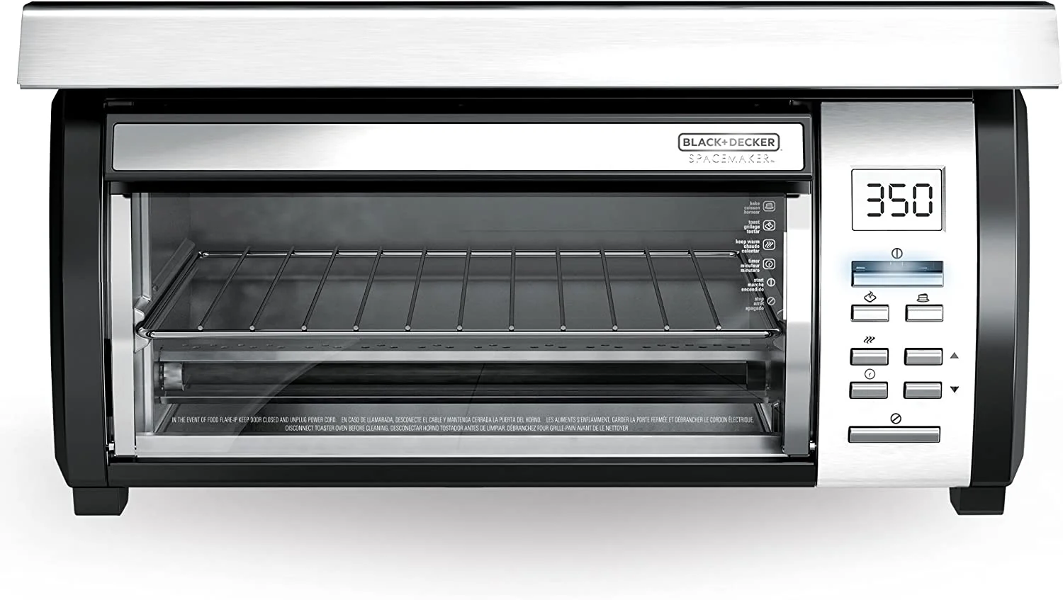 Spacemaker Under-Counter Toaster Oven, Black/Stainless Steel, TROS1000D