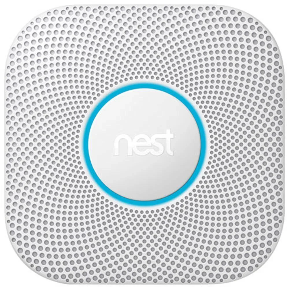 Google Nest Protect 2nd generation smoke and carbon monoxide detector with cable, voice alerts and smartphone notifications