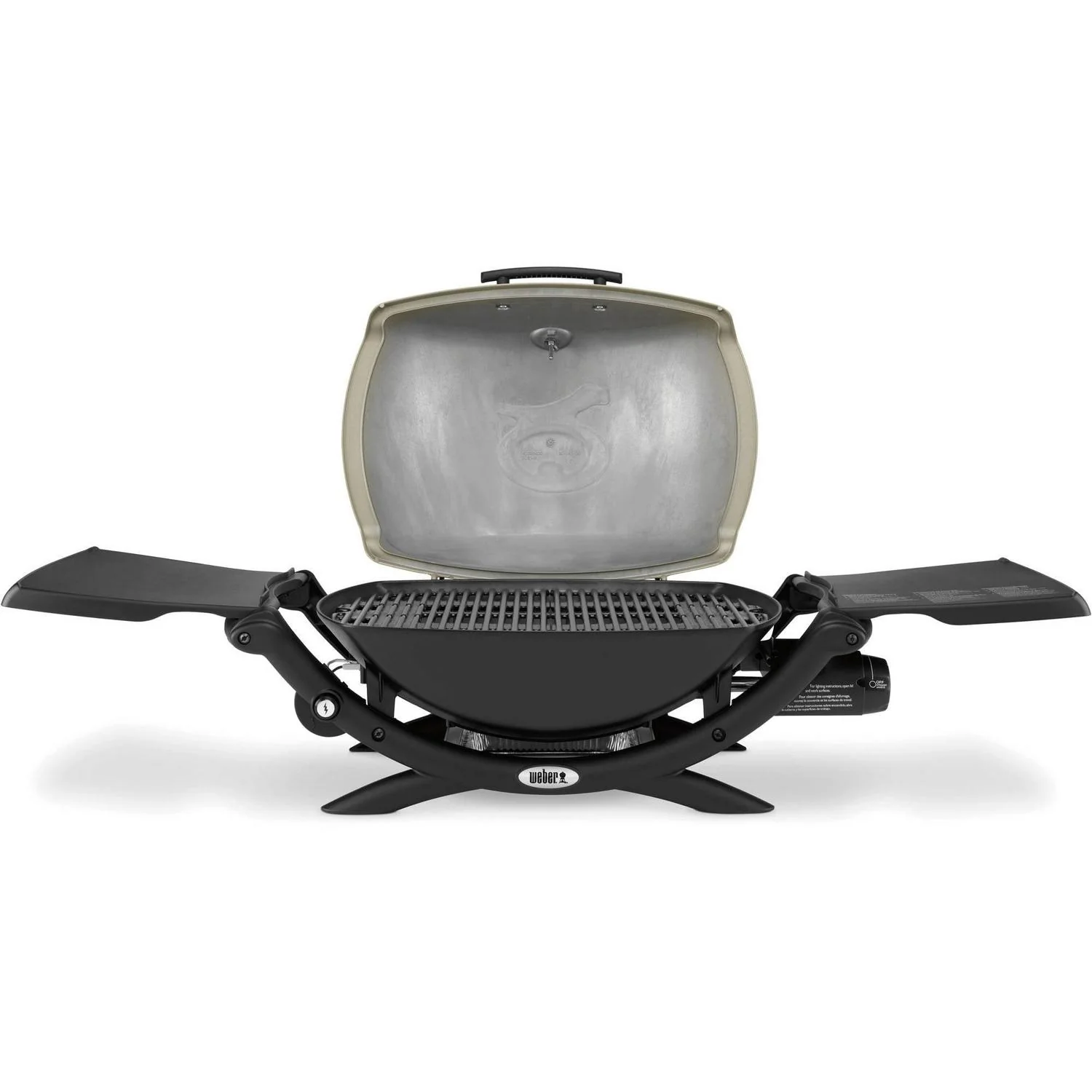 Weber Q 2200 hordozható gázgrill, 1 égős, titán, 12 000 BTU, 280 négyzetcoll főzőfelület