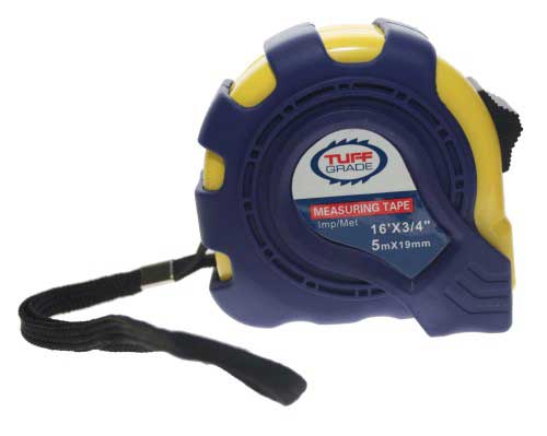 Tuff Grade TGTM-002  ~  16'X3/4 5Mx19mm Tape Measure Imperial & Metric