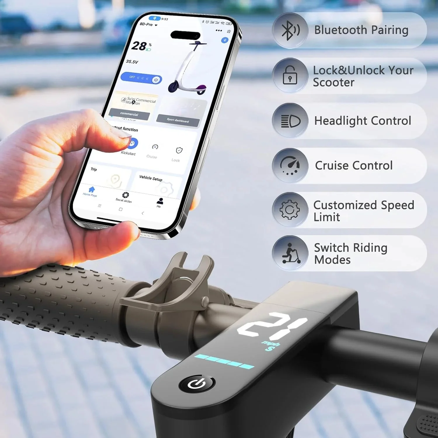 Electric scooter, 350W/500W powerful motor, 8.5
