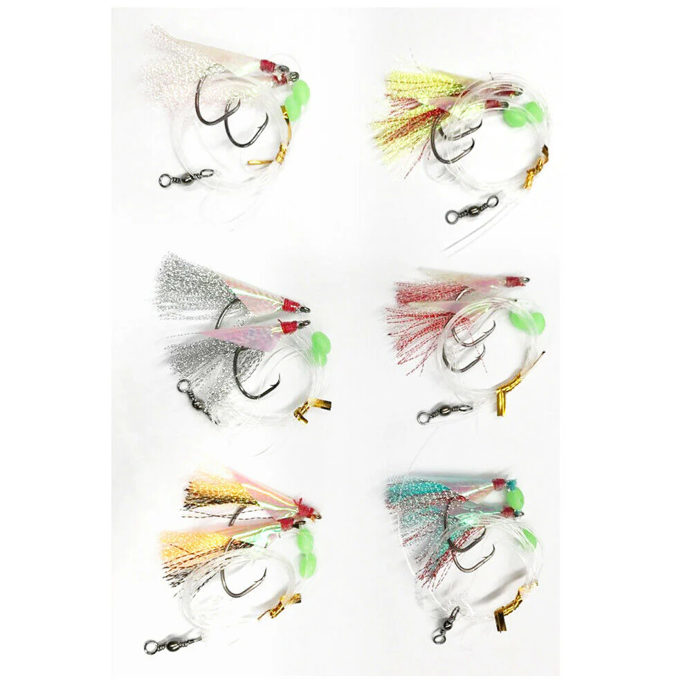 30pcs Pre-made Custom Designed Snapper Rigs 3/0 Fishing Tackle