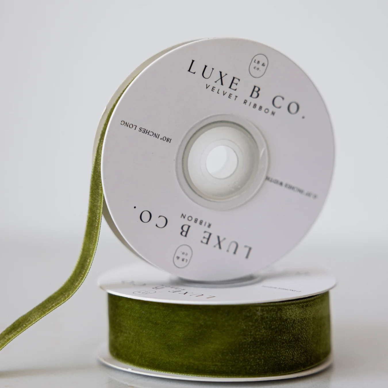 Sage Velvet Ribbon Holiday Decor