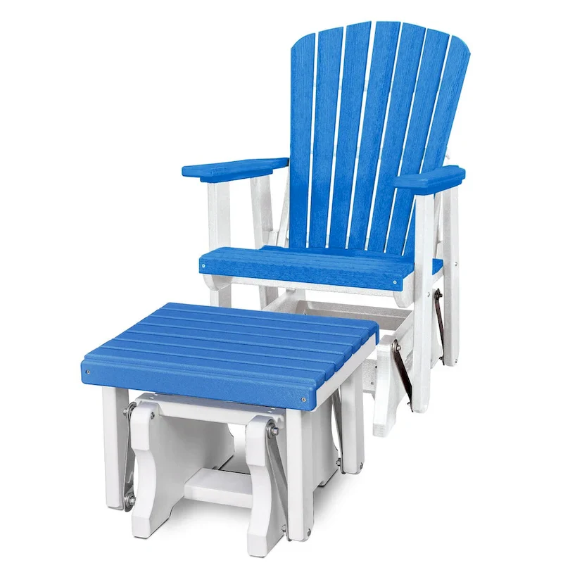 American Furniture Classics Fan Back Glider and Ottoman Glider, Made in the USA