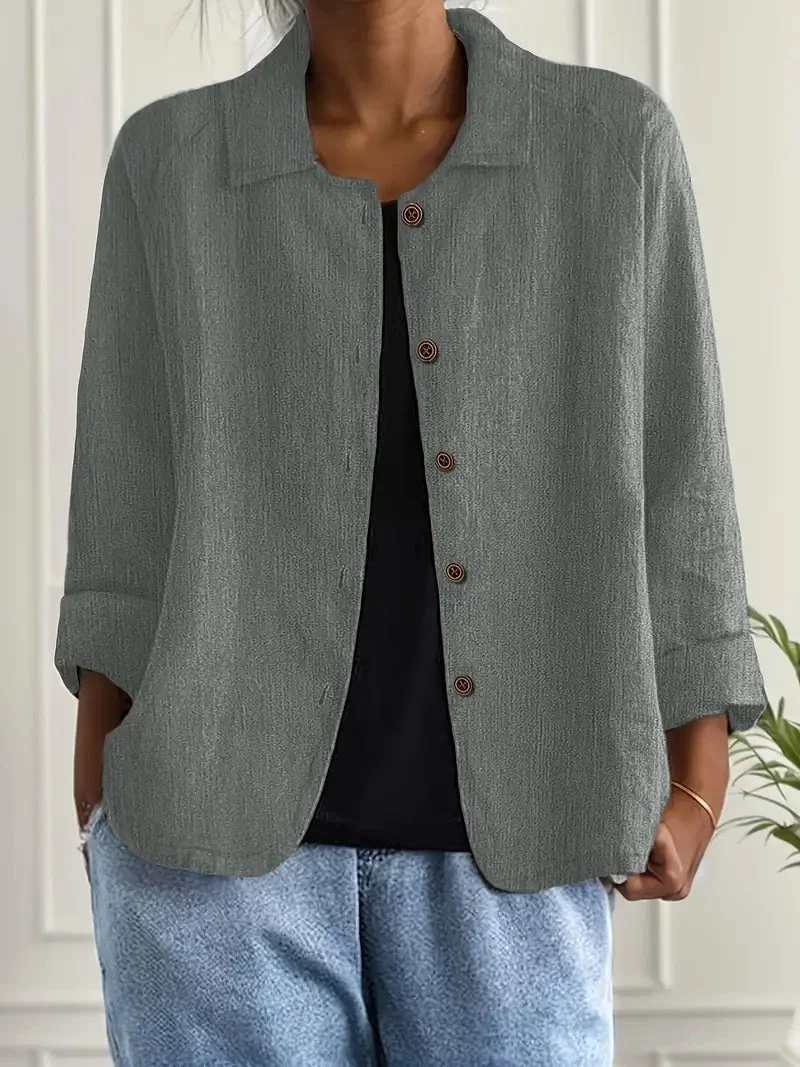 Women��s Lightweight Button Front Jacket Casual Summer Style