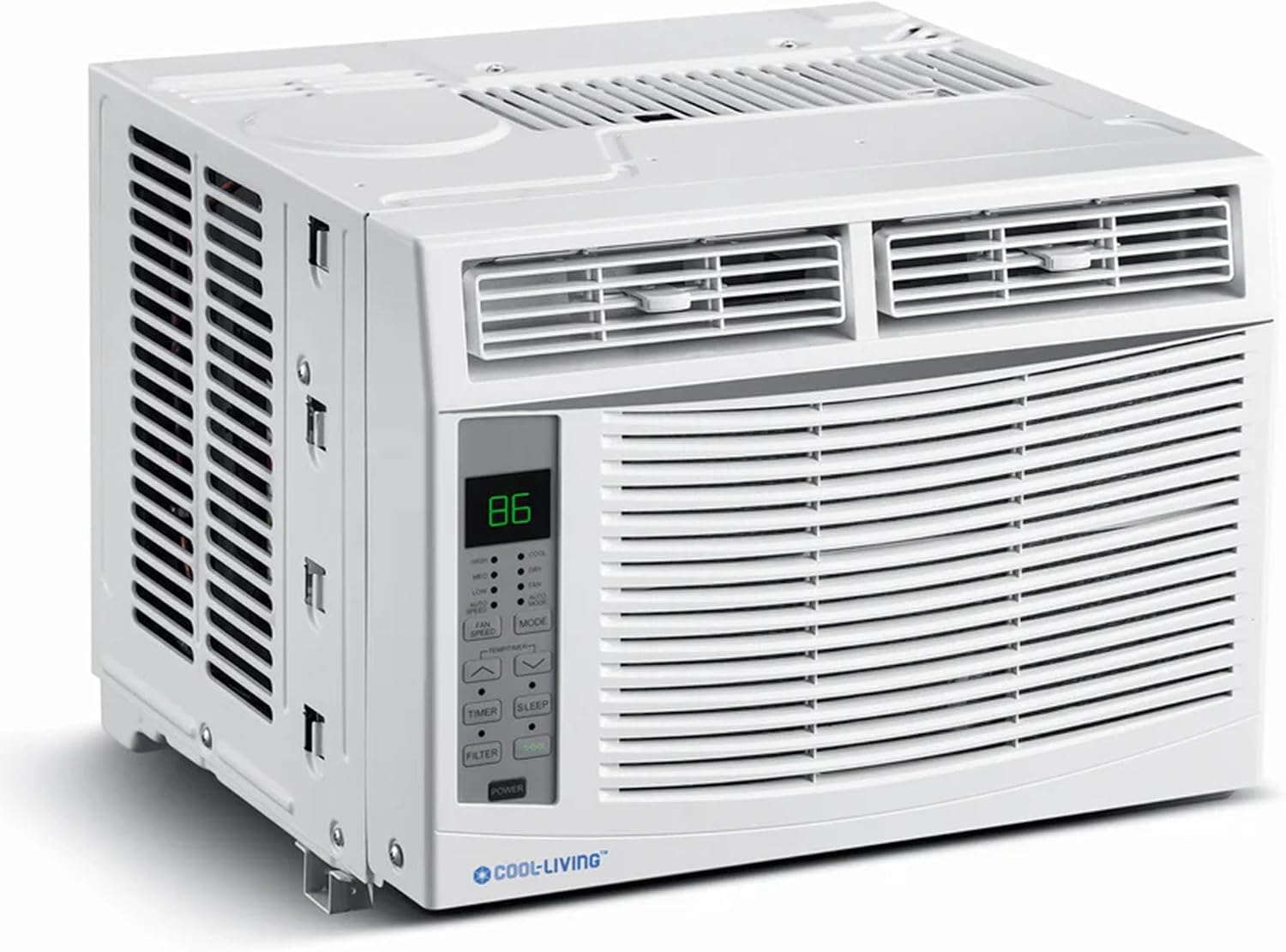 Cool-Living - 6000 BTU Raumklimaanlage mit Installationsset und Fernbedienung, erfrischt Räume bis zu 250 Quadratmeter, Weiß