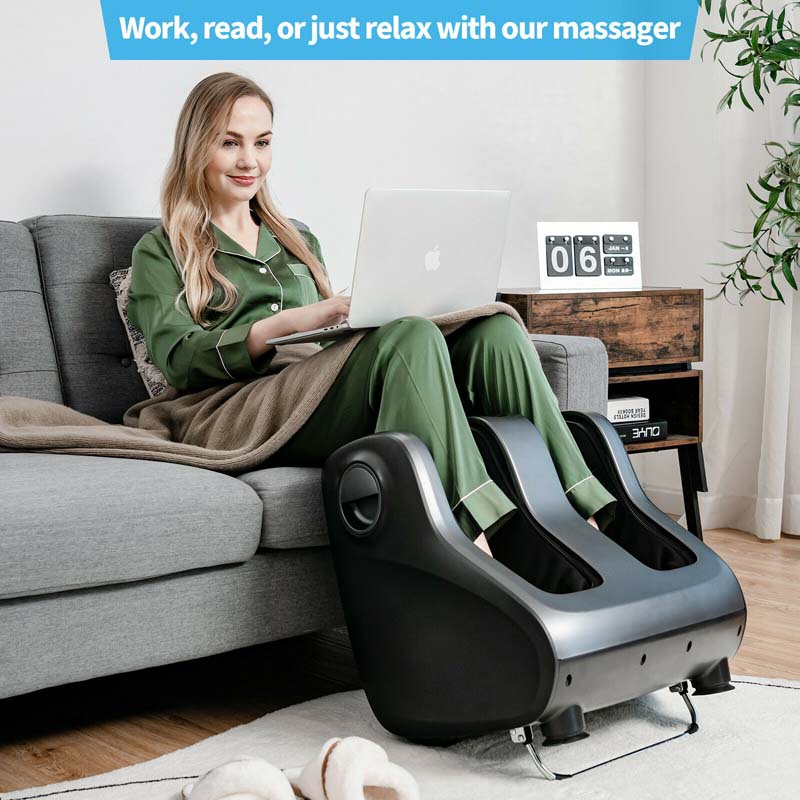 Foot Amp Calf Massager With Heat Amp Remote Shiatsu Kneading Electric Massage Machine With Adjustable Tilt Base Timer Lcd Screen