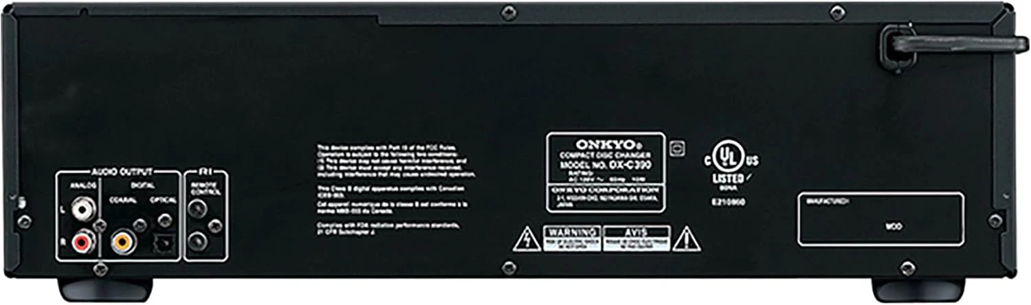 Onkyo DXC390 6-Disc CD Changer, Black