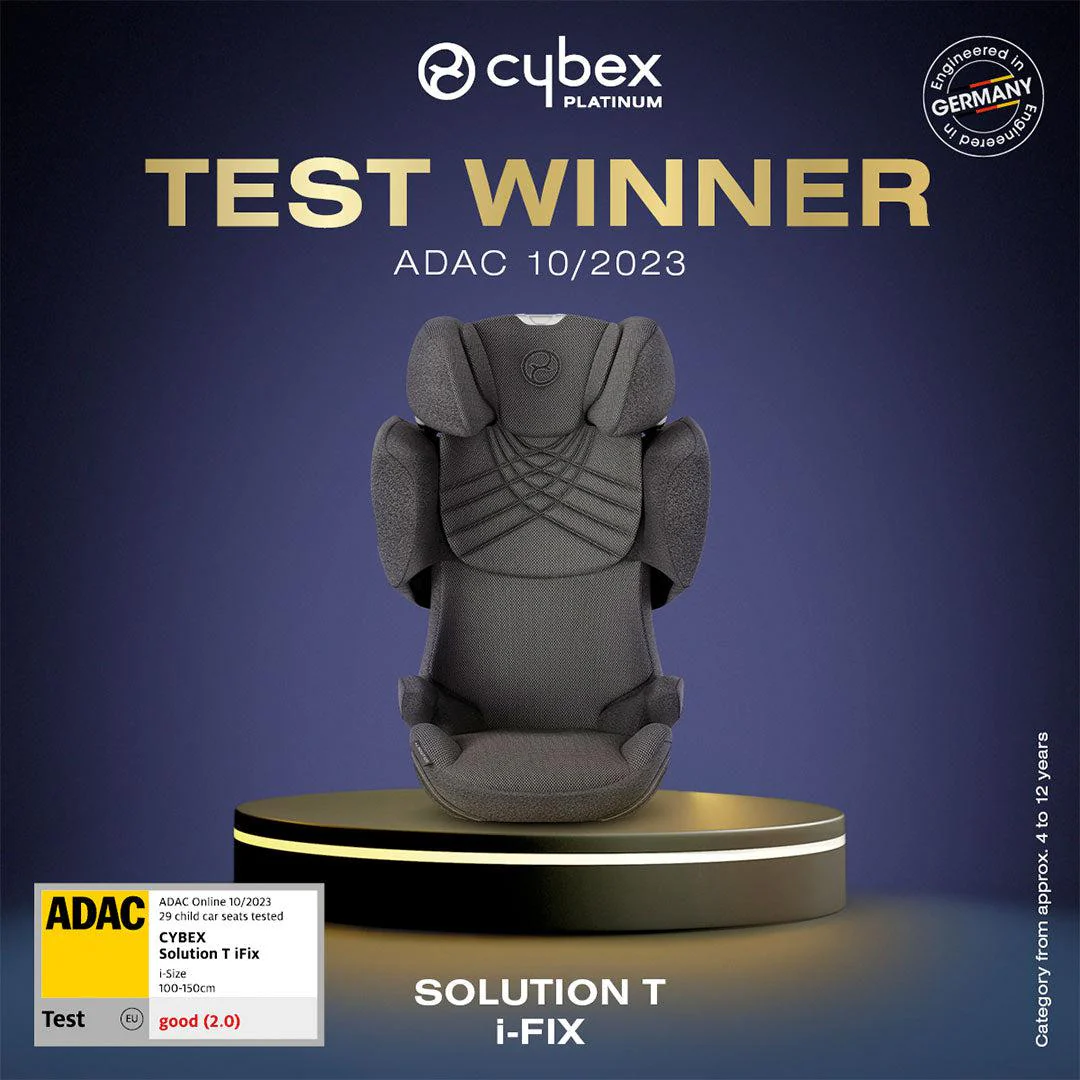 Seggiolino auto CYBEX Solution T i-Fix Plus – Gruppo 2/3, rosa pesca, con ISOFIX e poggiatesta regolabile in altezza
