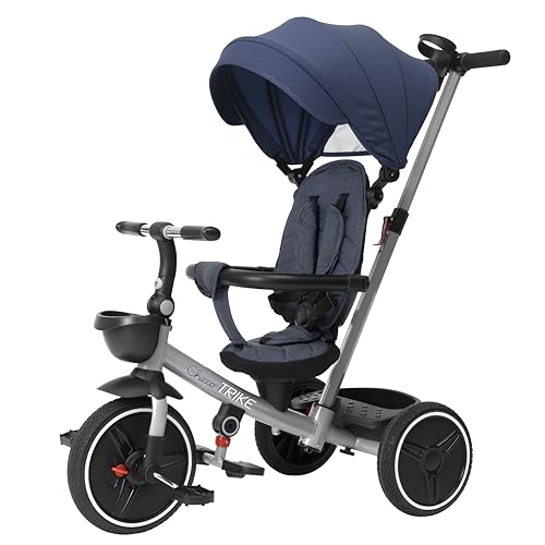 Chicco, Triciclo Bambini 4in1, Telaio in Metallo, Ruote in Gomma EVA, Cintura a 4 Punti, Maniglione Telescopico e Cappottina Rimovibili, Passeggino con Seduta Reversibile, Cestini, 6 mesi   5 anni : Amazon.it: Giochi e giocattoli