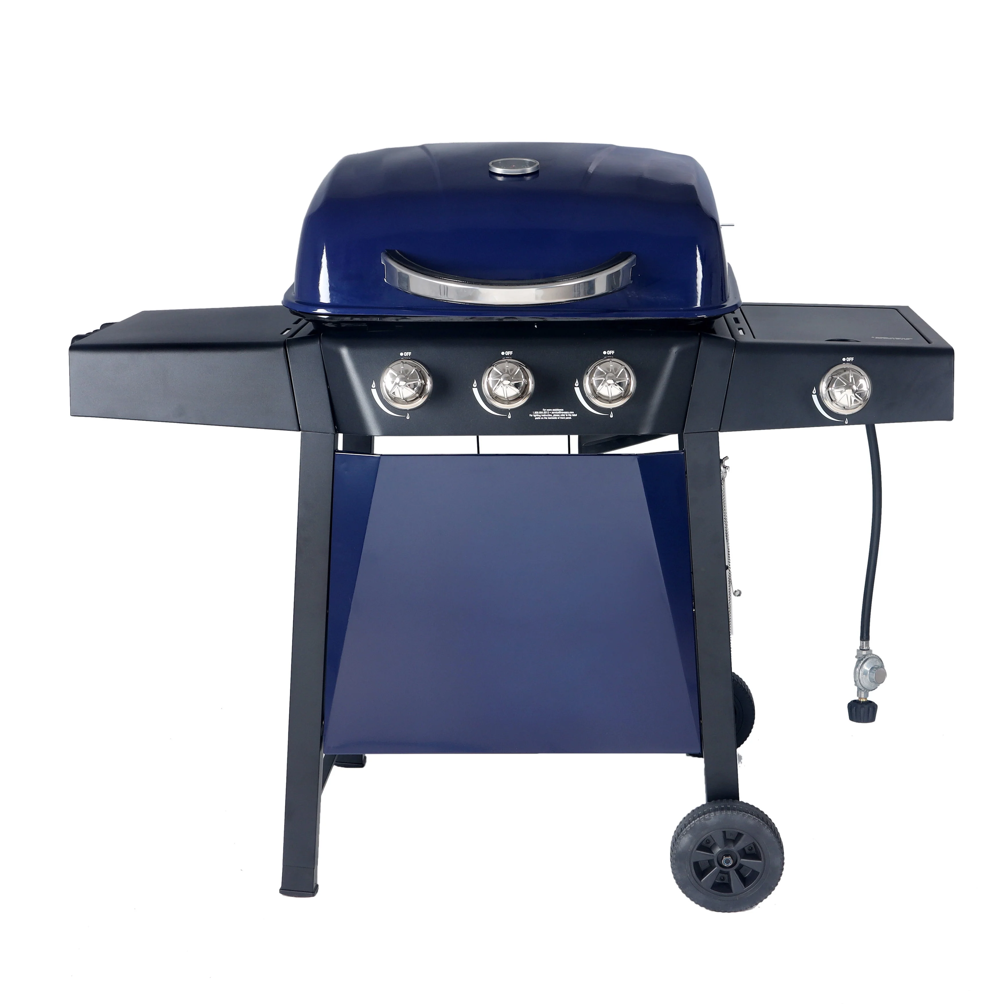 2025 RevoAce 3-pits gasbarbecue op propaan, inclusief zijbrander, saffierblauw, model GBC1729WBS, nieuw