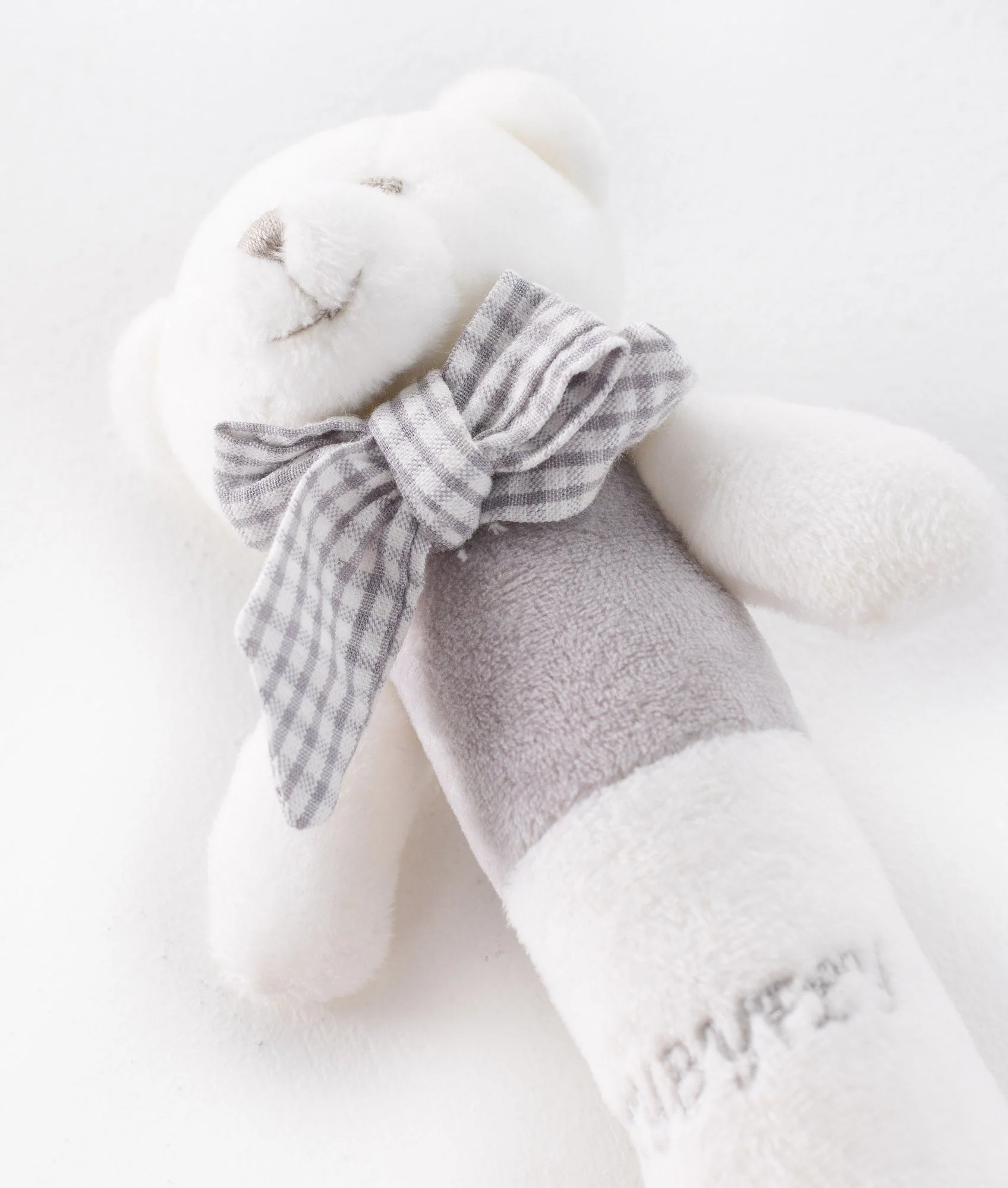Bear Squeaker | White & Grey