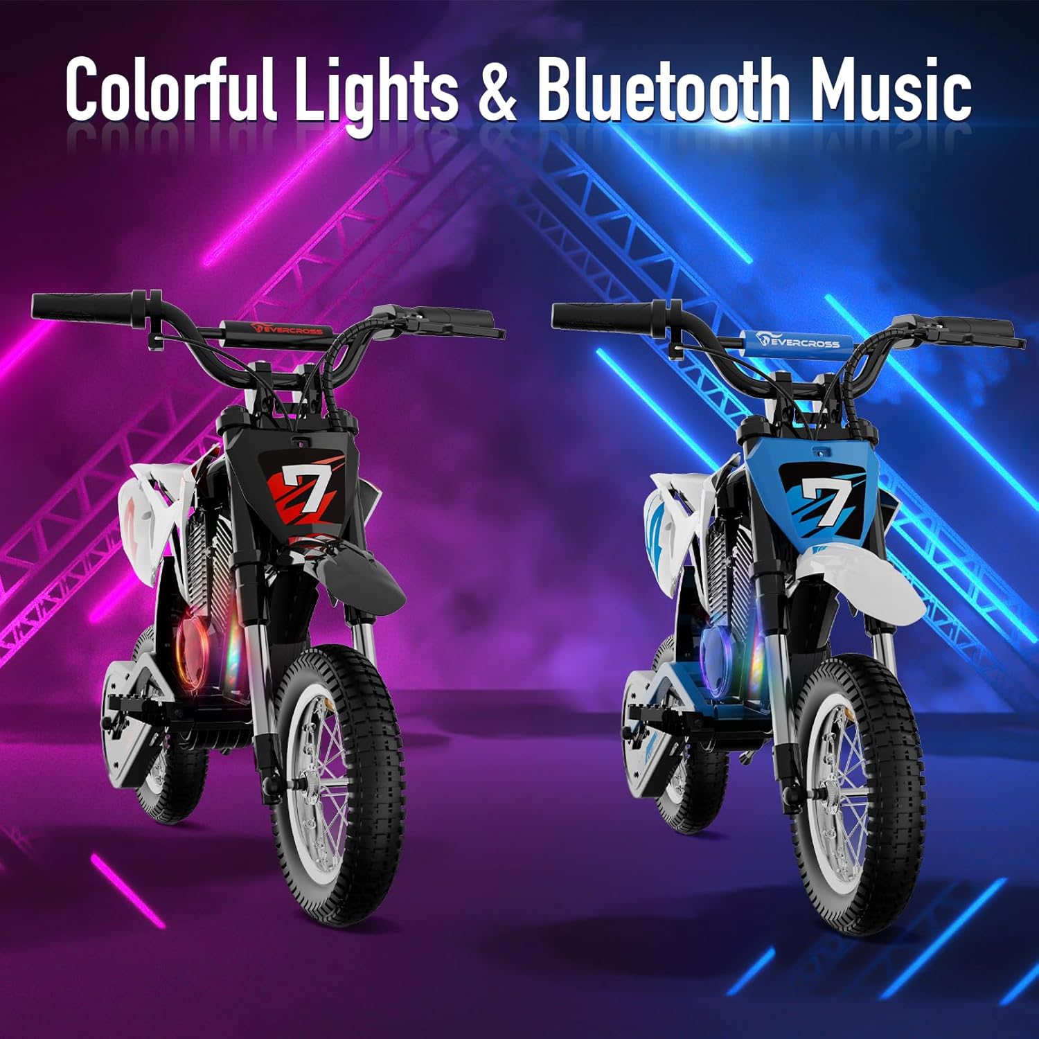EVERCROSS EV12M Elektro Motorrad Kinder, Elektromotorrad mit 300W Motor, 8/12/25 KMH Geschwindigkeitsmodus, 15KM Lange Reichweite, 12 Zoll Luftreifen, Moto Cross für Kinder von 3–12 Jahren