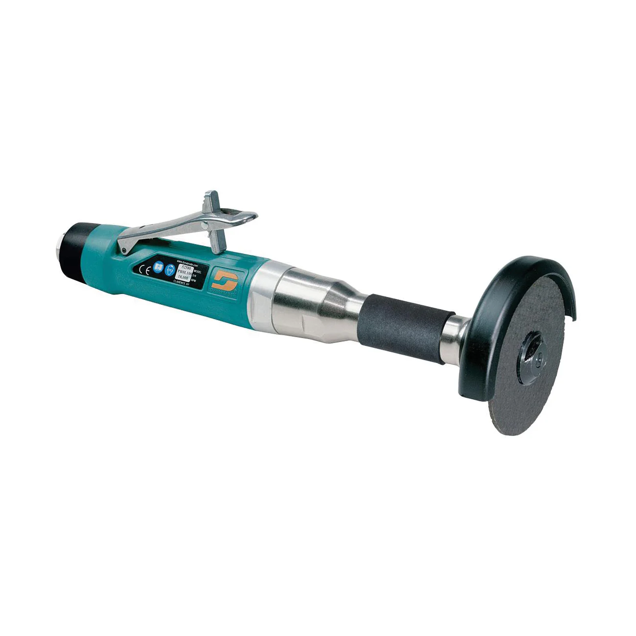 Dynabrade 52579  ~  4 Inch Diameter Straight-Line 6 Extension Cut-Off Wheel Tool 1 Hp 15000 Rpm Rear Exhaust 3/8 Inch-24 Spindle Thread