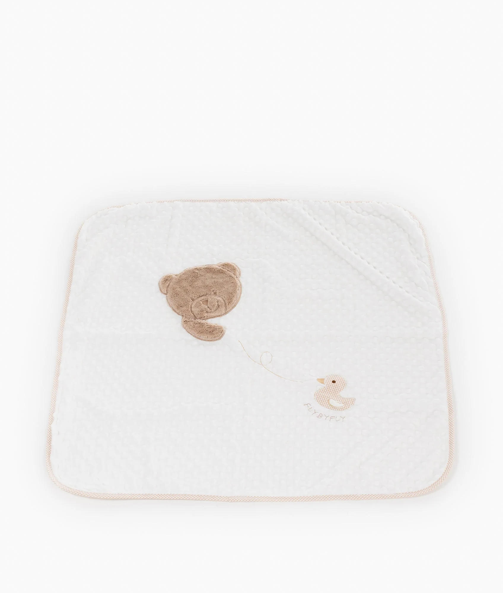 Bubble Baby Blanket | White & Beige