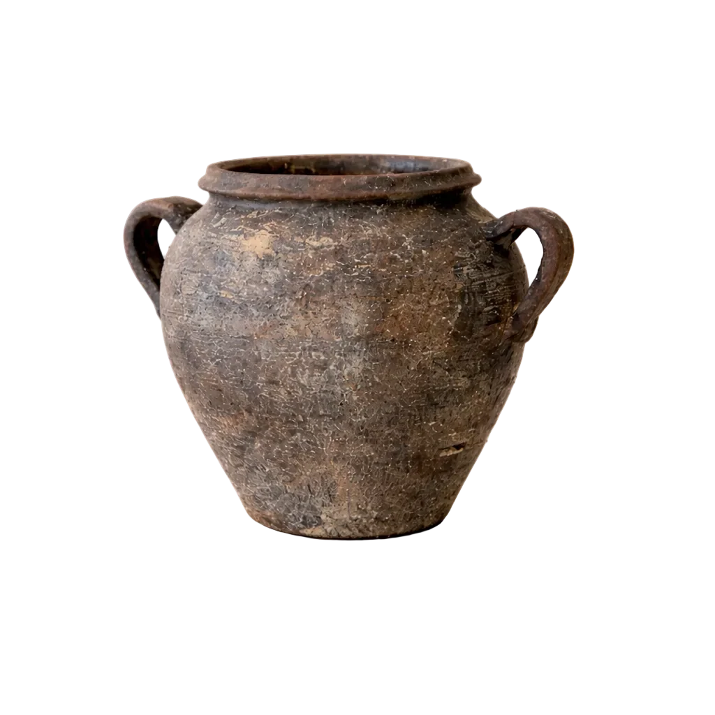 Weathered Brown Terracotta Vase