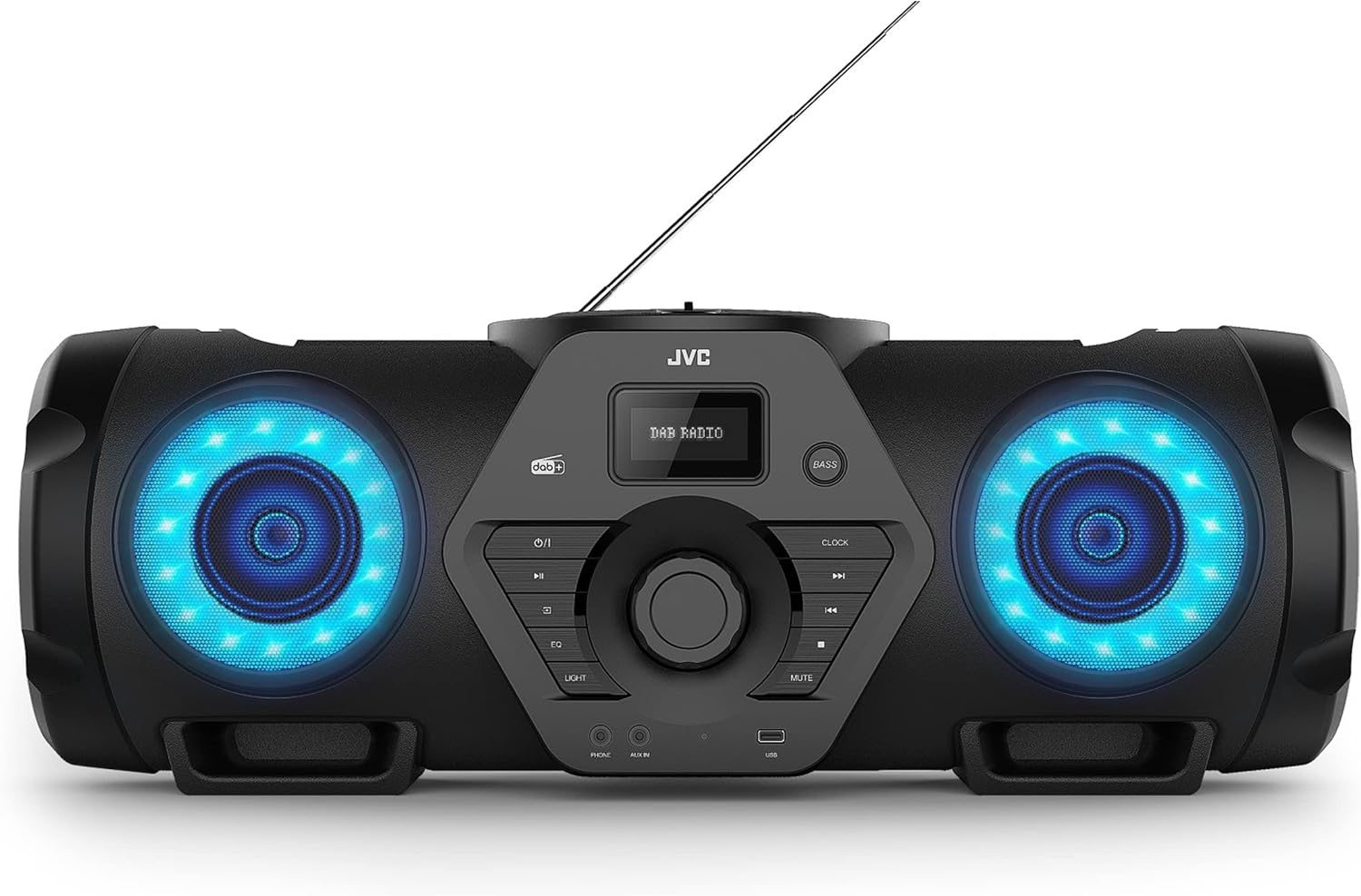 JVC RV-NB300DAB Boomblaster with CD, USB, DAB+ and Bluetooth Audio Streming