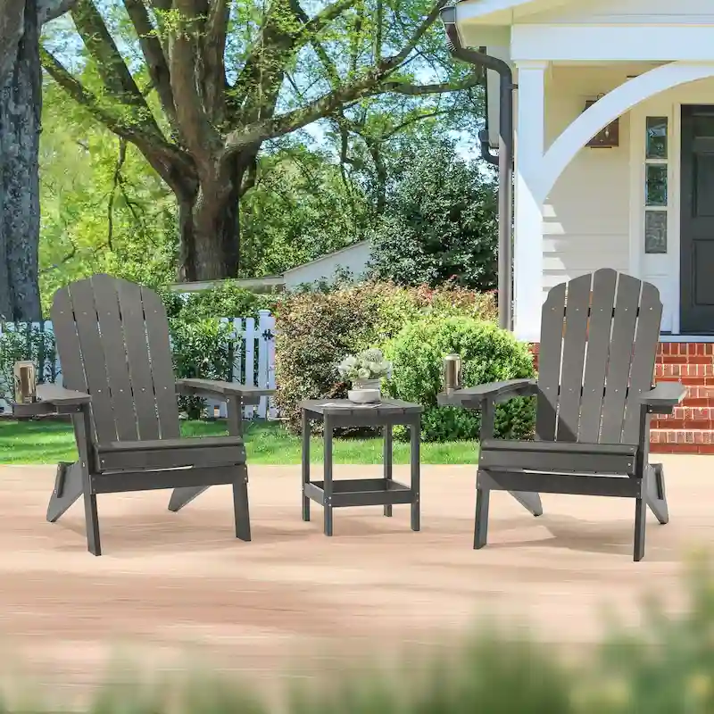Bonosuki Set of 2 Folding Adirondack Chair Patio Fire Pit Chair