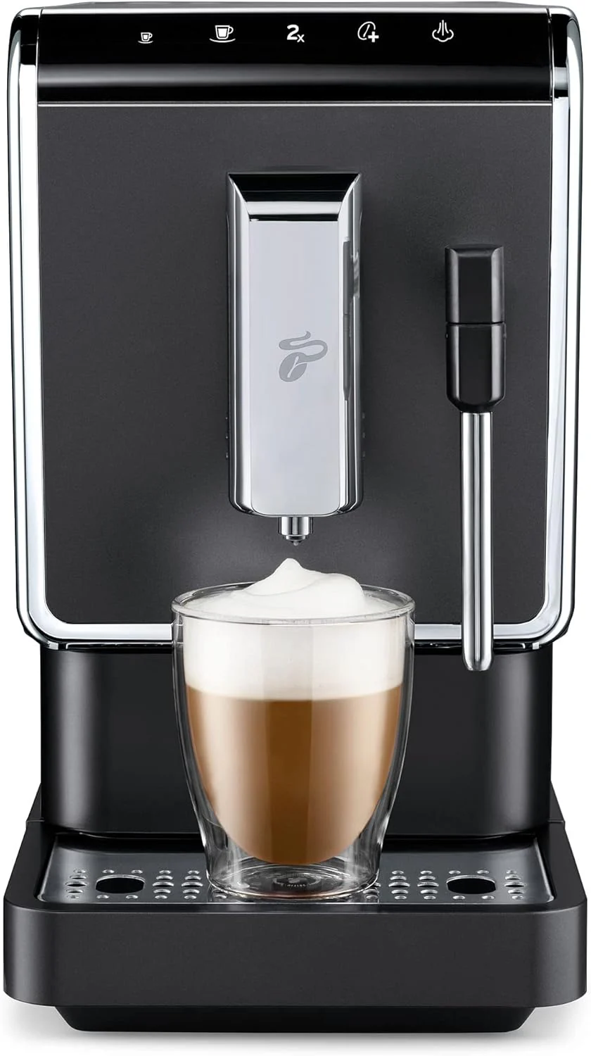 Tchibo Esperto Latte automata kávéfőző tejhabosító funkcióval Caffè Cremához, eszpresszóhoz és tejes kávékülönlegességekhez, antracit