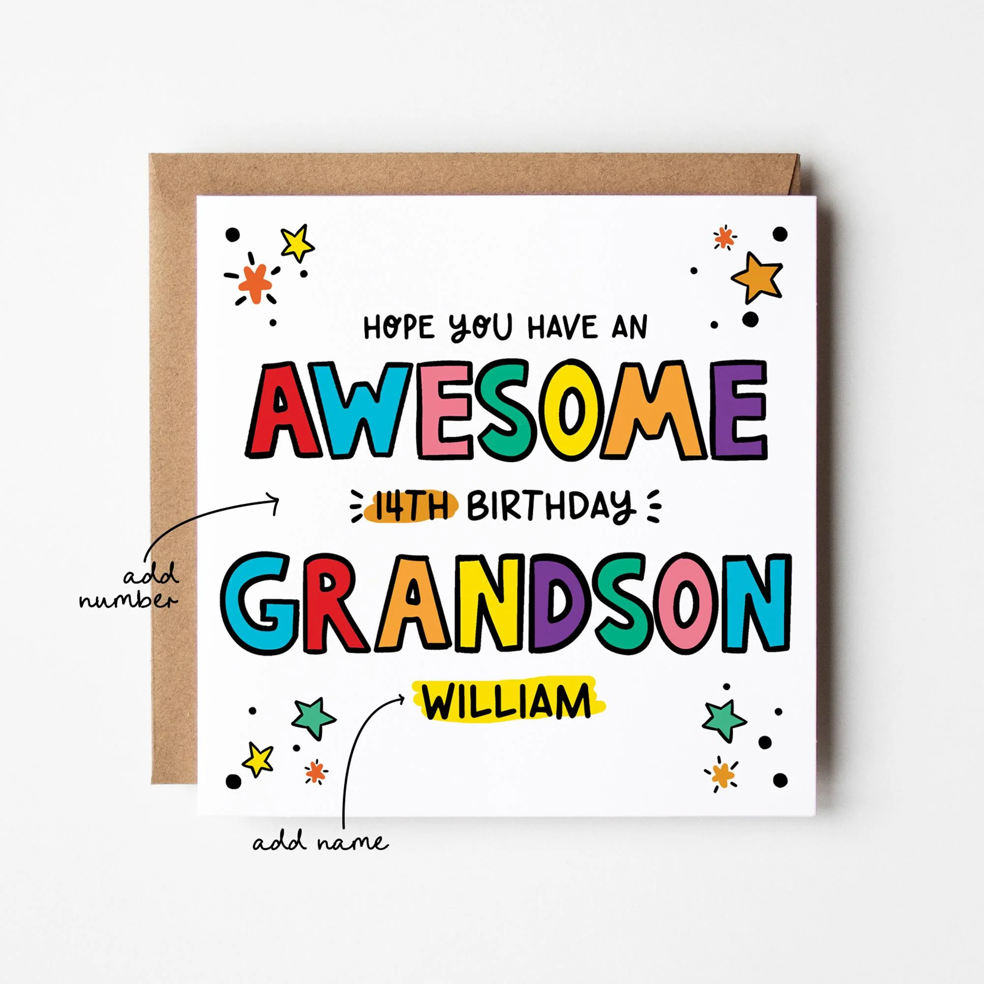 Awesome Grandson Birthday Card a?�� Birthday Number Card for Grandson a?�� Birthday Card For Grandson a?�� Birthday Card a?��