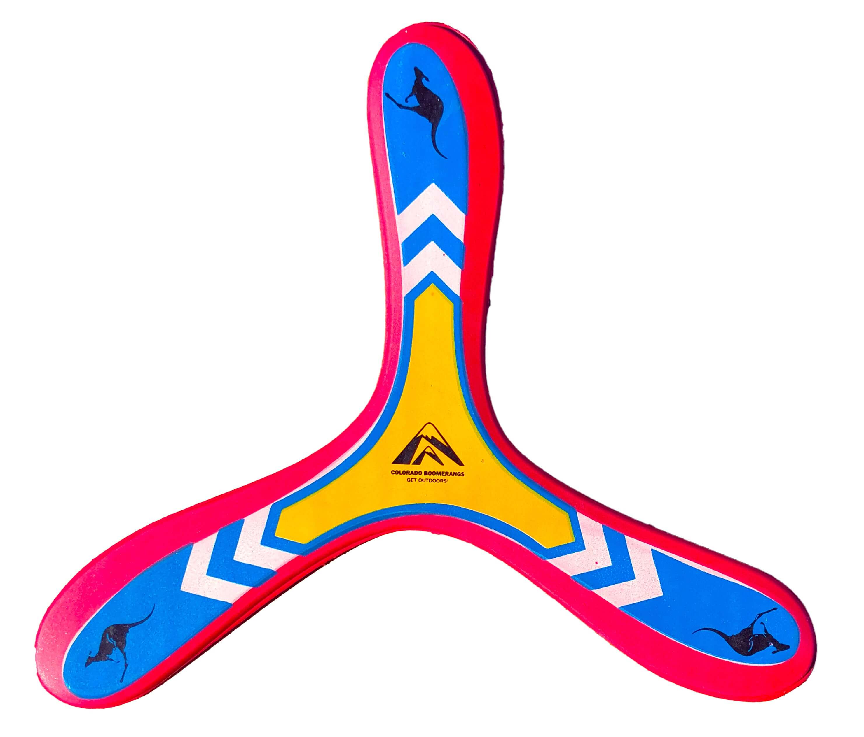 Trirang Foam Boomerang - Soft foam boomerangs for low wind environments