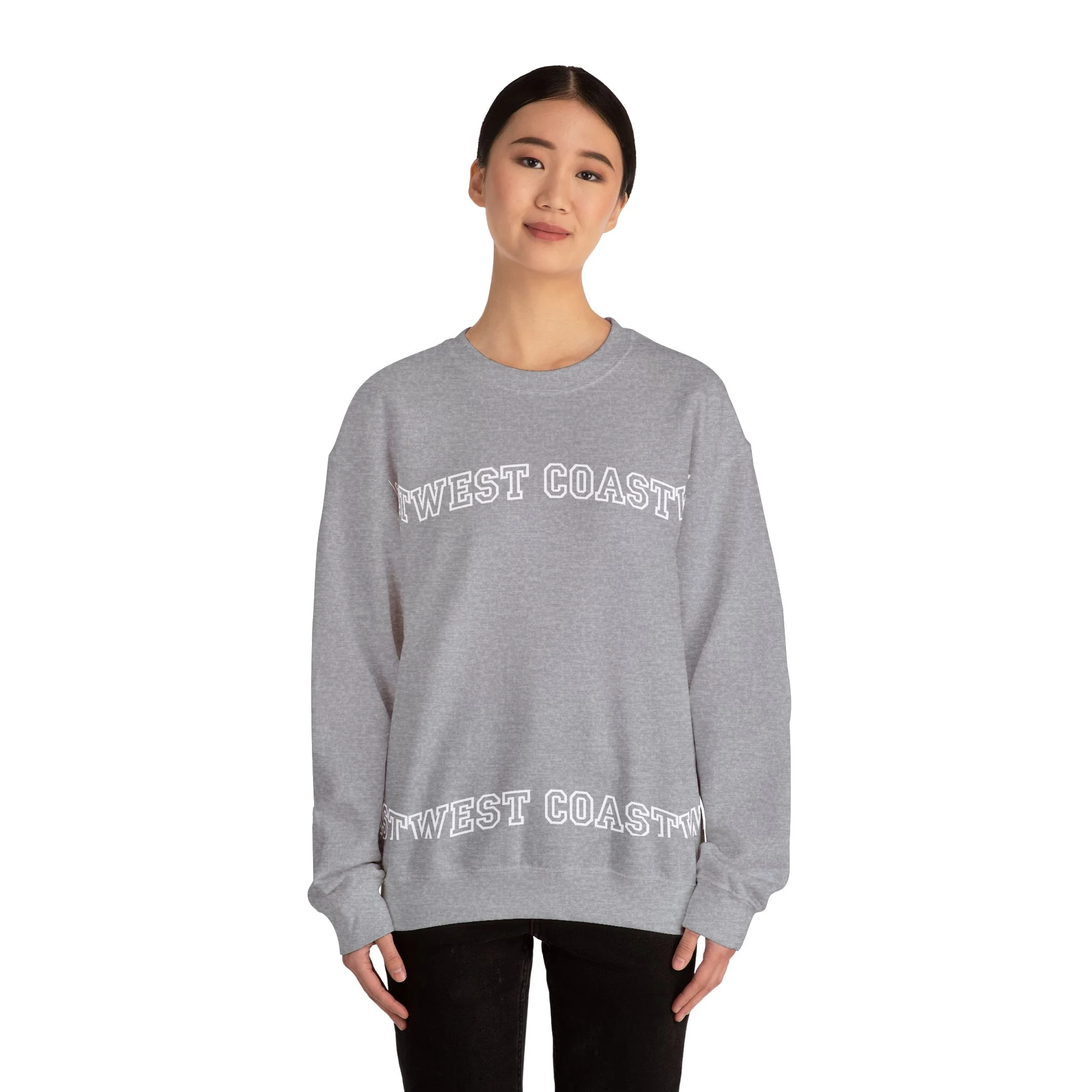 West Coast Crewneck Sweatshirt - Classic Arched Text Pullover