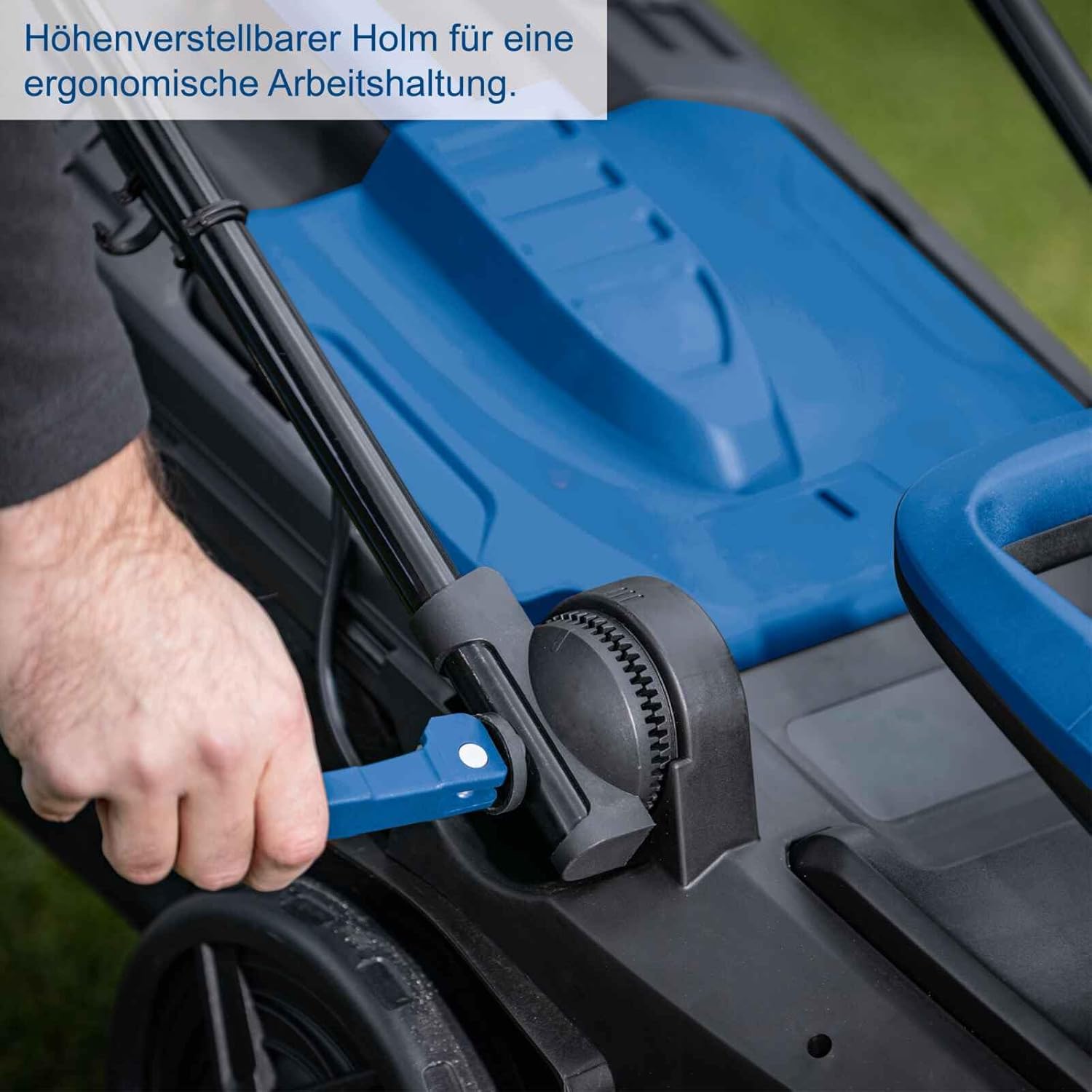 Scheppach Akku Rasenmäher BC-MP380-X 38cm Schnittbreite für 450-500m2 45L Korb Schnitthöhe 25-75mm Brushless 20V-IXES-Serie 10 Jahre Garantie 2x4Ah Akku  und  Fastcharge Doppelladegerät