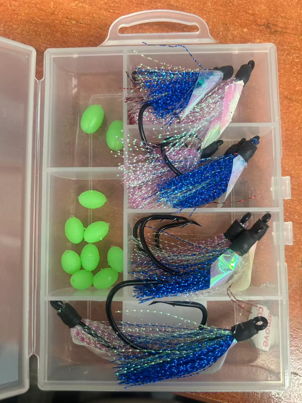 12 x DIY Flasher Hooks 4 Different Sizes 3/0 5/0 6/0 8/0 Fishing Tackle