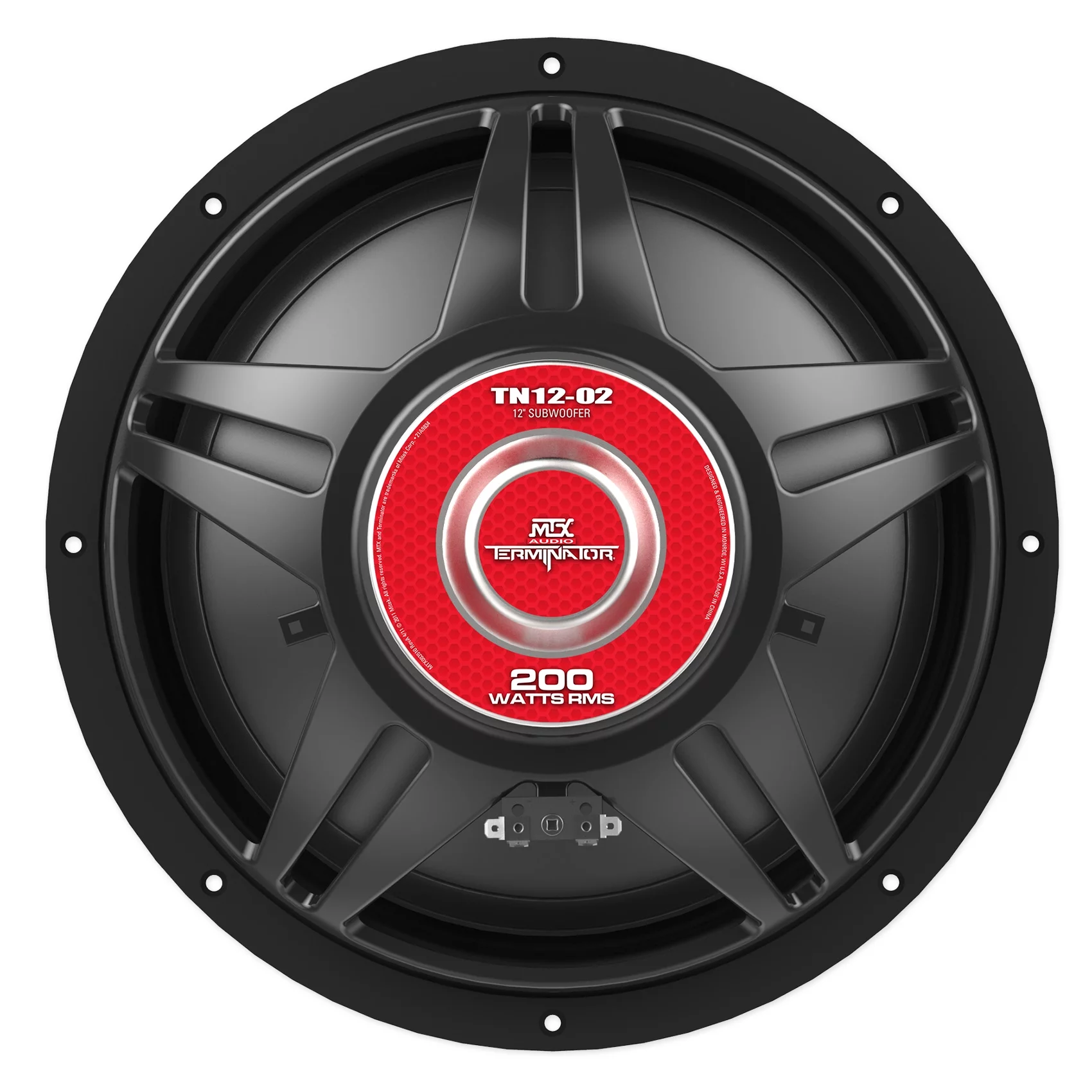 MTX Terminator TN12-02 12 inch Auto-Subwoofer, 400 Watt, met waterdichte behuizing