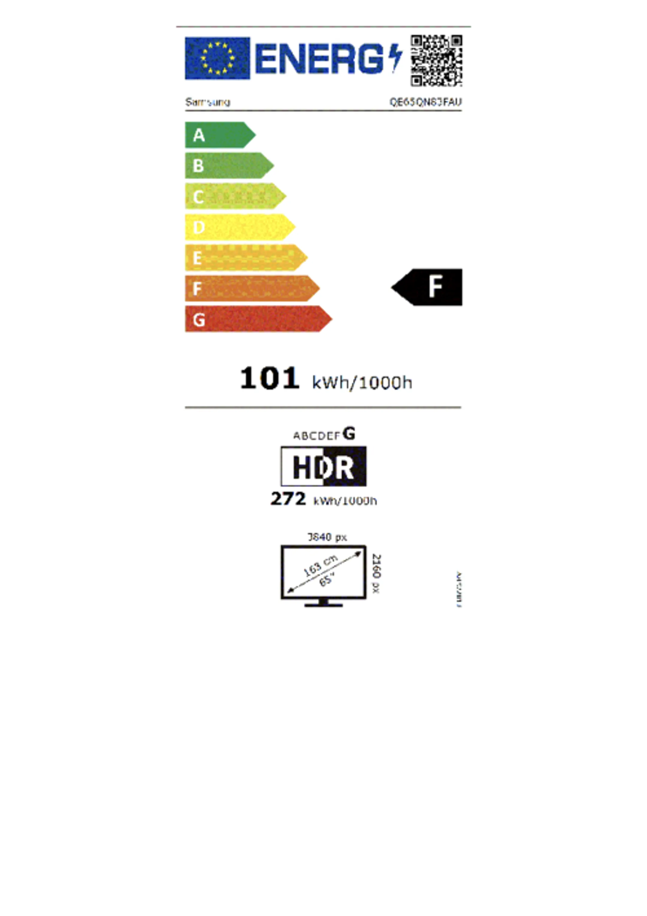 Samsung Neo QLED 4K QE65QN83F Mini LED (2025) - 65 inch