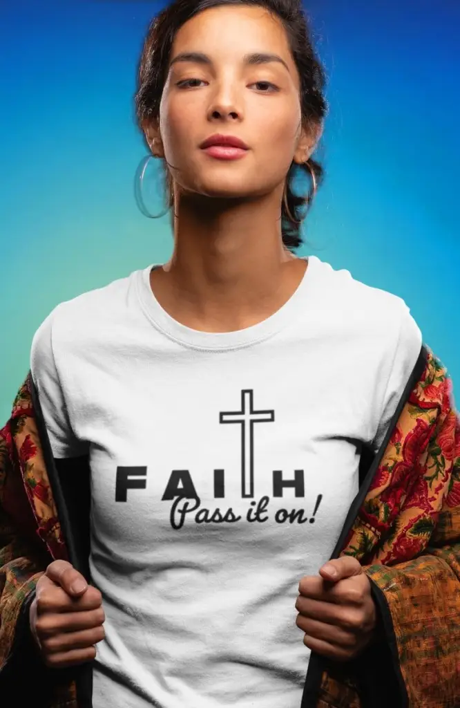 Faith Pass It On Christian Shirt | Spiritual Tee for Worship & Church to show Faith
