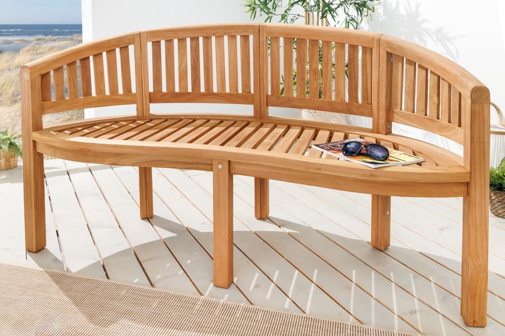 riess-ambiente.de Massive kerti pad XXL Empire Teak 150cm természetes teakfa