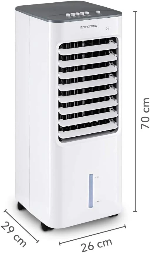TROTEC PAE 21 léghűtő, mobil 3 az 1-ben klímaberendezés, léghűtő, légfrissítő, ventilátor (3 fúvóka fokozat, halk, oszcilláló funkció)