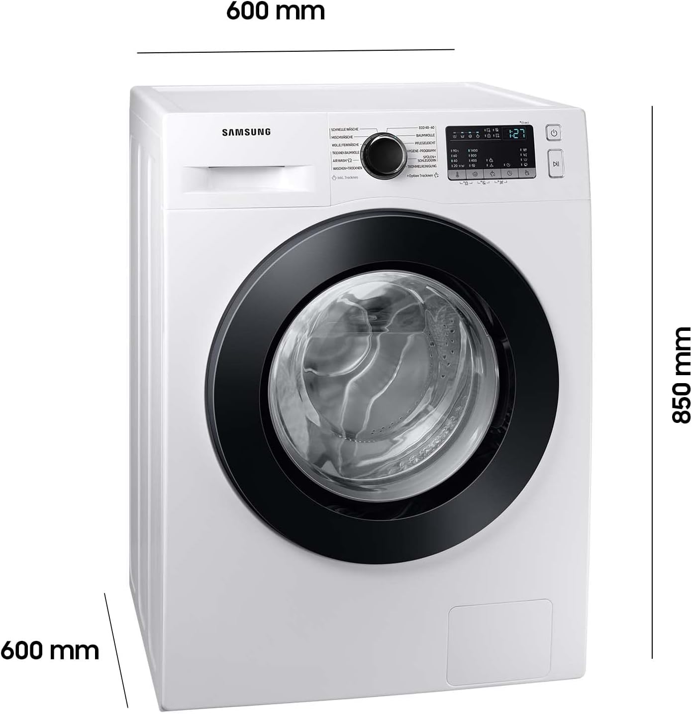 WD81T4049CE/EG Waschtrockner, 8/5 kg, 1400 U/min, Ecobubble, AirWash, Hygiene-Dampfprogramm, Weiß