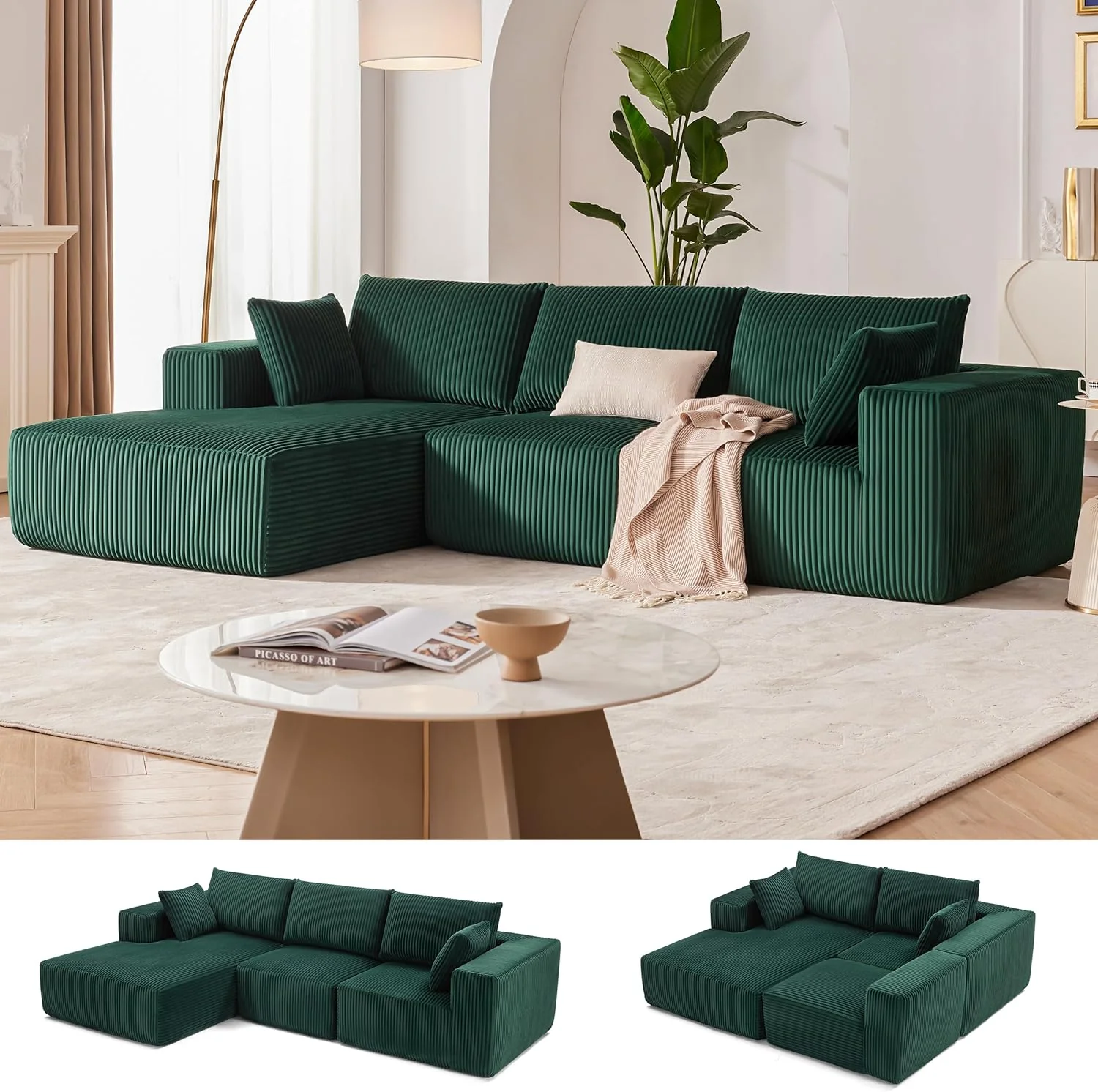 108 Modular Sectional Sofa Cloud Sectional Couch Modern Modular L-Shape Sofa Couch