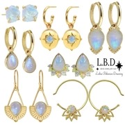 Gold Gemstone Earrings