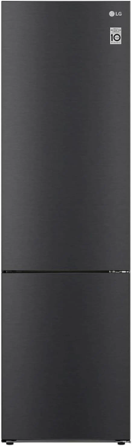 LG GBV22NCCEP Kühl-/Gefrierkombination – Smart Inverter Compressor, Total No Frost, Modern Flat Door Design, Matt Schwarz Metallic, Energieeffizienz A