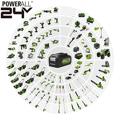 Greenworks Tagliasiepi a Batteria 24 V G24HT56II, Lama Doppia Azione da 56 cm, Taglia Rami e Steli fino a 25.4 mm di Spessore e 3000 SPM con Batteria 2 Ah & Caricabatterie : Amazon.it: Giardino e giardinaggio