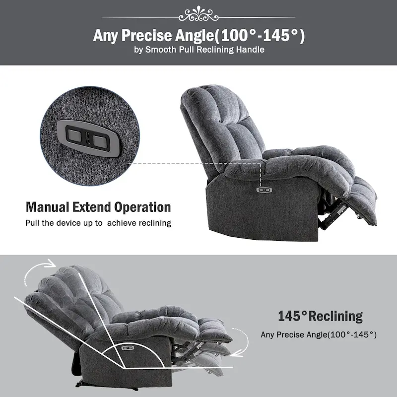 Chenille Power Standard Recliner Chair