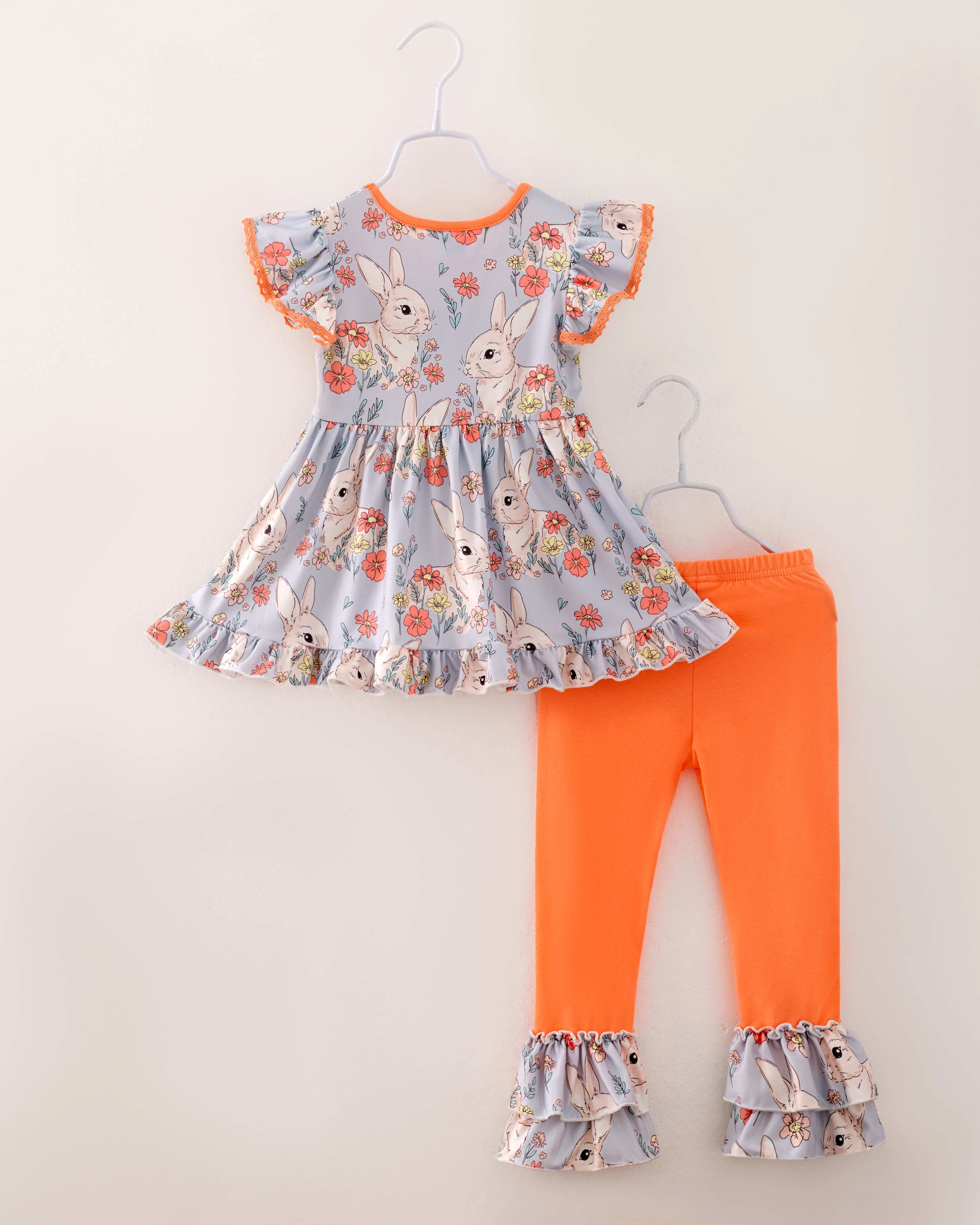 Easter Bunny Ruffle Girl Outfit