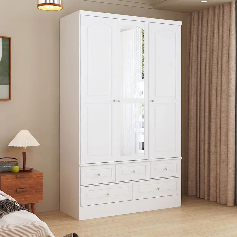 78.7H Combo Twin Wardrobe Set Elegance Meets Utility Armoires Closet